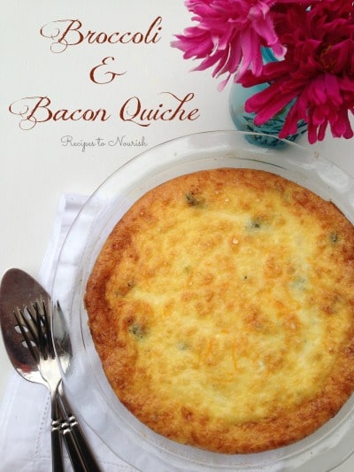 Broccoli and Bacon Quiche | Recipes to Nourish
