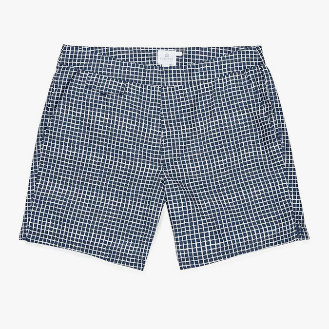 sunspel Printed Polyester Tailored Swim Shorts