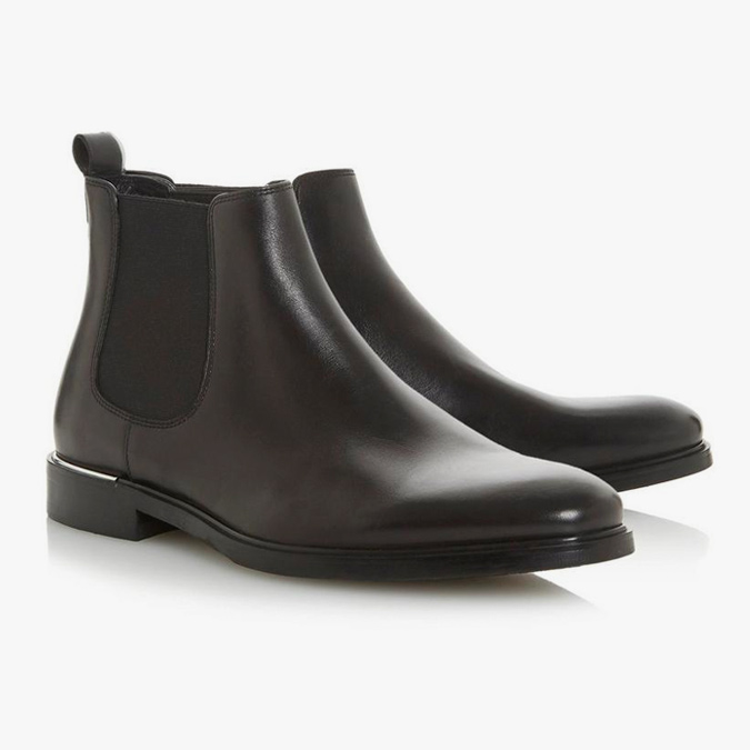 dune london Metal Heel Chelsea Boot