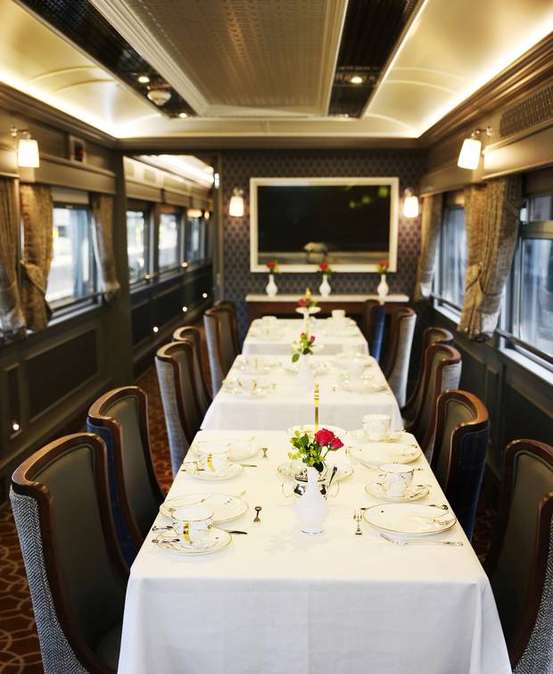 The tea rooms on board the Belmond Grand Hibernian.Photo: Leon Farrell/Photocall Ireland. 71 NO FEE Luxury .jpg