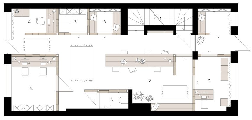 Interesting office floor plans