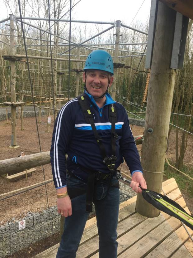 Cool for cats... Philip on the zipline