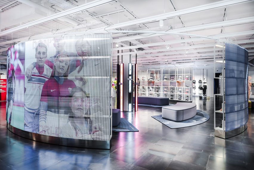 A redesign of the women's floor of Nike's London flagship shops includes plus-size mannequins and para-sport mannequins to model its clothing ranges.