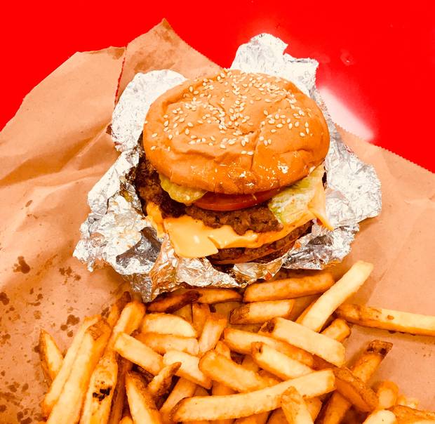 Five Guys burger and fries, Dundrum FiveGuys.jpg