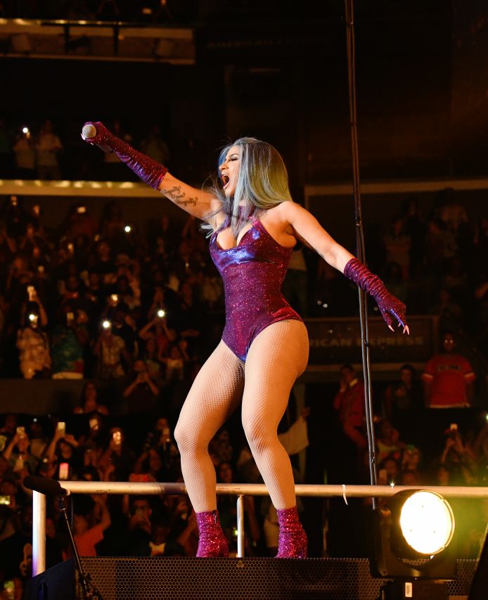 LOS ANGELES, CALIFORNIA - JUNE 22: Cardi B performs onstage at the STAPLES Center Concert Sponsored By Sprite during BET Experience at Staples Center on June 22, 2019 in Los Angeles, California. (Photo by Michael Kovac/Getty Images for BET)