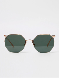 River Island Green Lens Hex Sunglasses