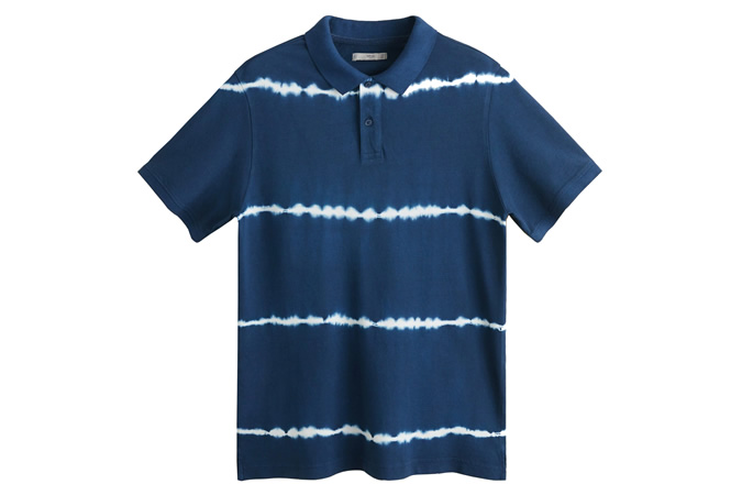 Tie-dye print polo