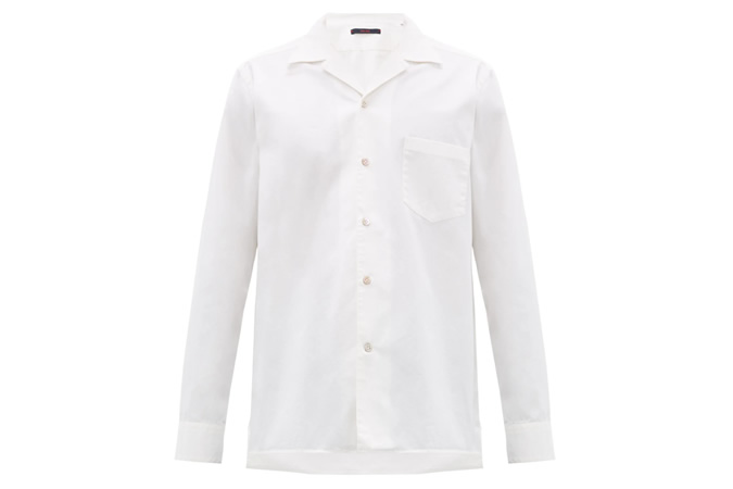 THE GIGI Gemma Cuban-collar cotton shirt