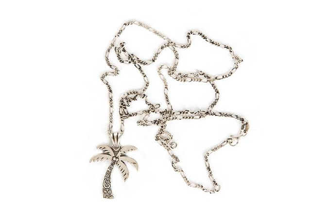 SILVER PALM TREE NECKLACE