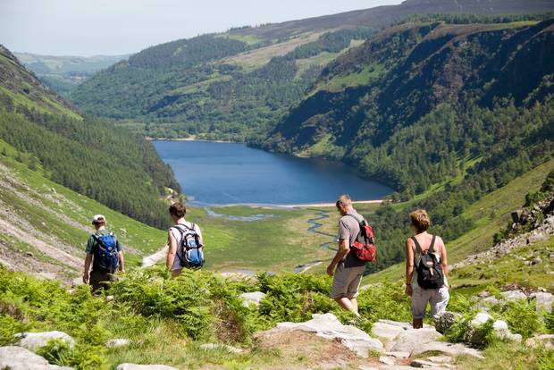 Descending into the Glenealo Valley at Glendalough Co Wicklow. Photo: Neal Haughton / Fáilte Ireland Descending into the Glenealo Valley at Glendalough Co Wicklow. Photo: Neal Haughton / Fáilte Ireland