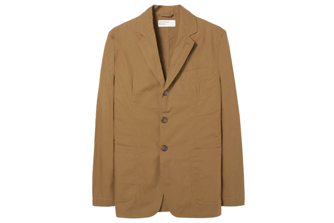 London Jacket In Khaki Poplin