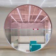 Stainless steel partition frames Wellsky fashion boutique by Xian Xiang Design