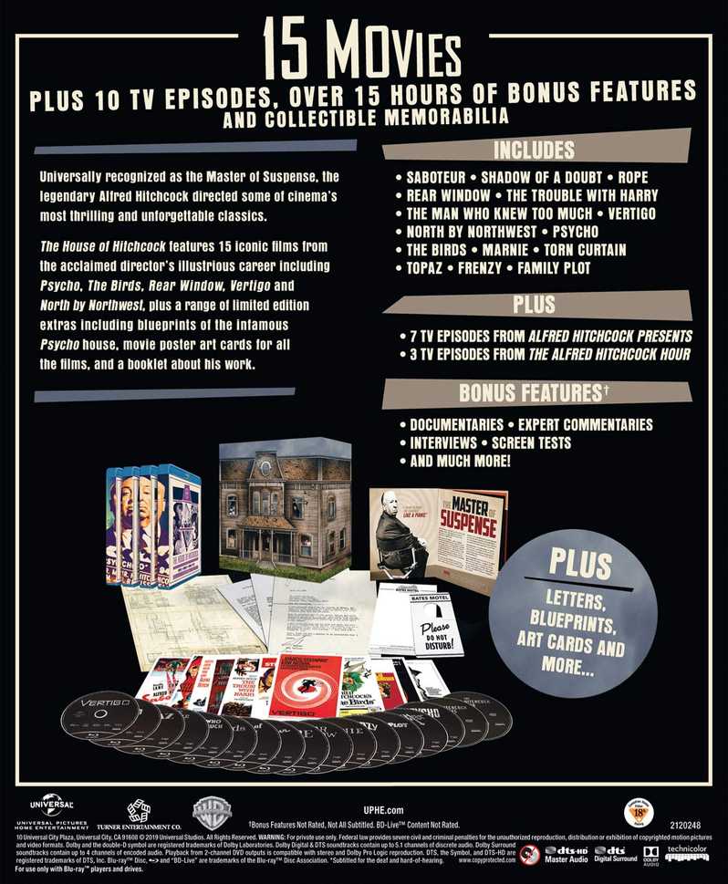 The House of Hitchcock blu-ray collection back cover