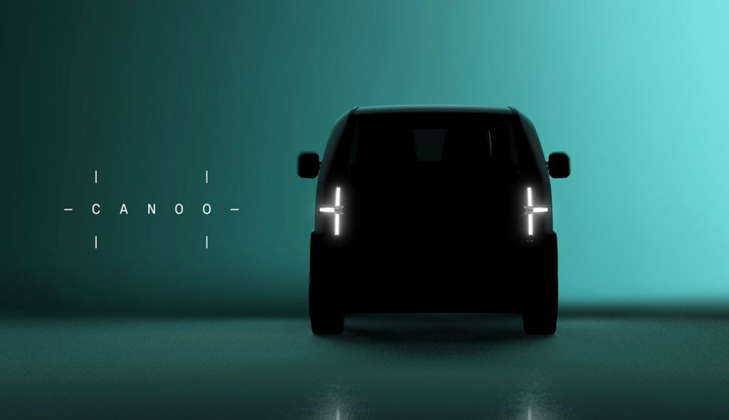 Teaser for Canoo electric van Teaser for Canoo electric van