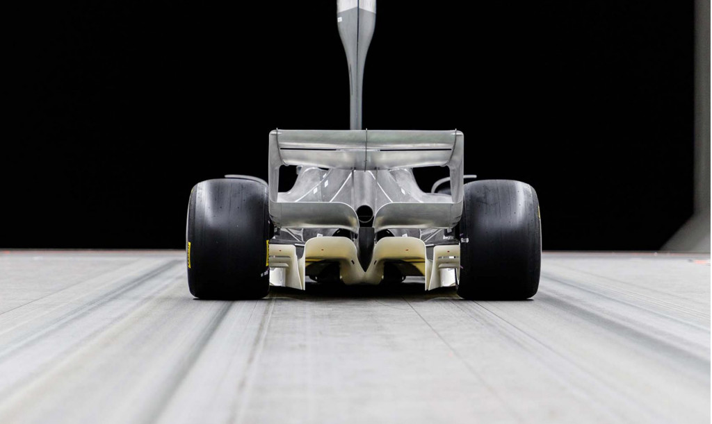2021 Formula One race car aerodynamic testing - Photo credit: Formula1.com