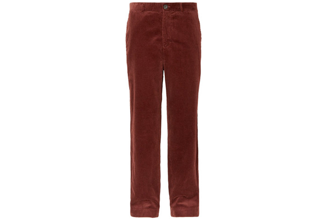 MR P. Wide-Leg Cotton-Corduroy Trousers