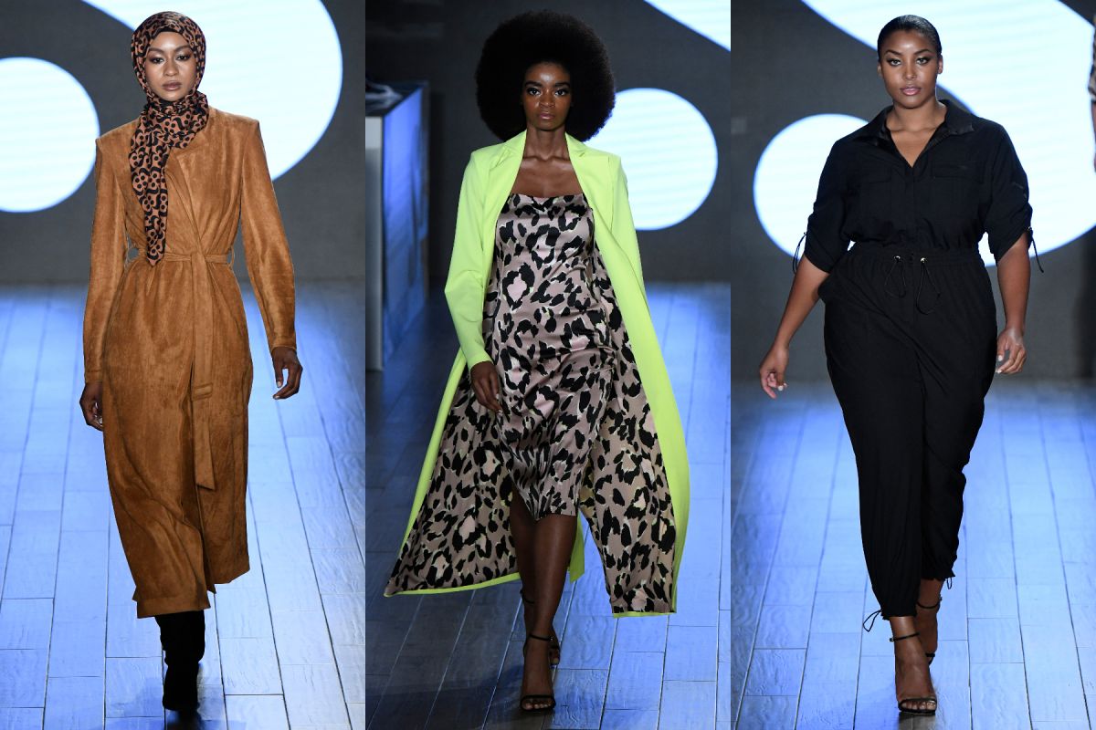 Models wear spring/summer fashion during Serena Williams' NYFW fashion show.
(Photos: Victor VIRGILE/Gamma-Rapho via Getty Images, Victor VIRGILE/Gamma-Rapho via Getty Images, Victor VIRGILE/Gamma-Rapho via Getty Images)
