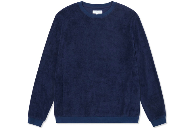 TERRY TOWELLING SWEATSHIRT - NAVY