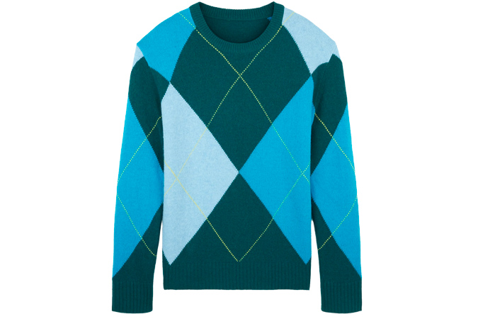 Grand Argyle Jumper In Green