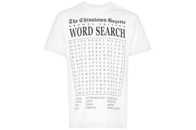 Chinatown Market X Browns Wordsearch Print T-Shirt