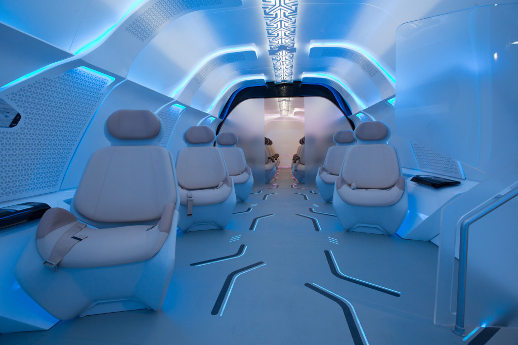 BMW Designworks Virgin Hyperloop One passenger capsule concept