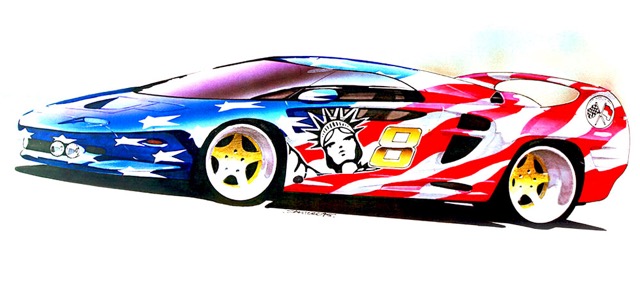 Vector M12 Flag Car livery sketch Vector M12 Flag Car livery sketch