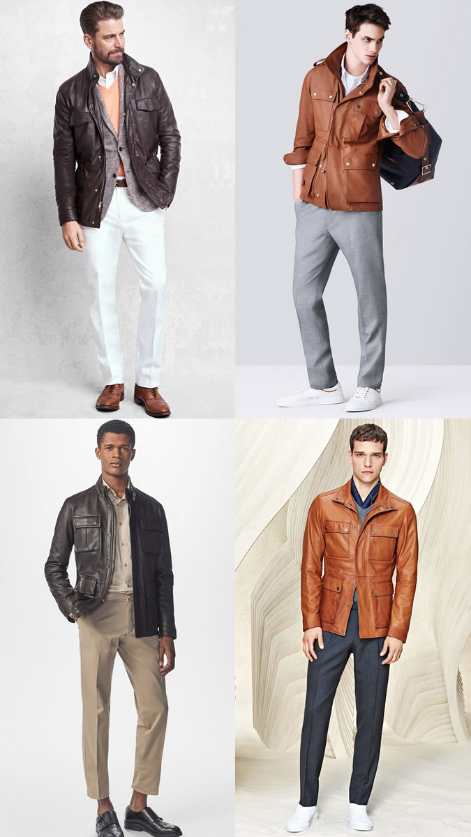how to wear a leather field jacket