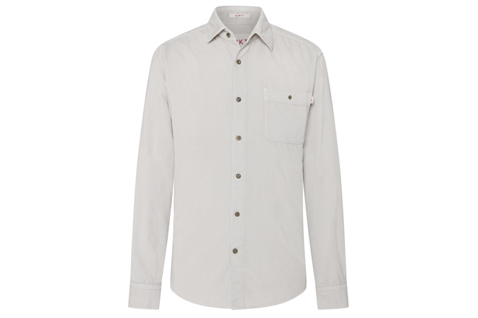 Garment-dyed corduroy shirt