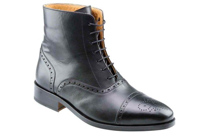 Mens Balmoral Boot Black Calf