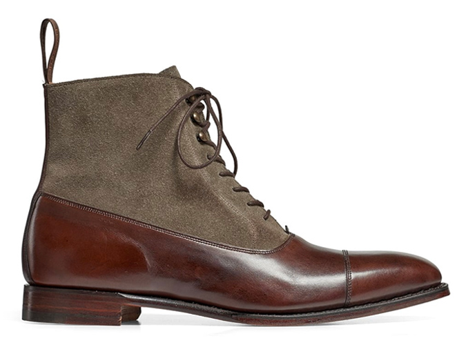 CHEANEY Brixworth Balmoral Boot in Burnished Mocha Calf/Tarn Suede