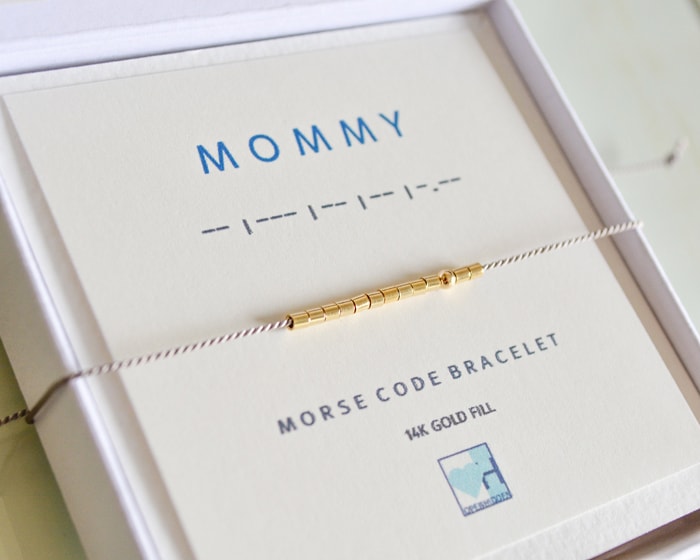 mommy Morse Code Bracelet