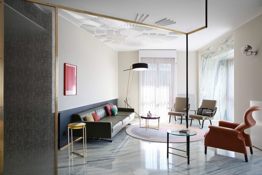Teorema Milanese apartment, designed by Marcante Testa