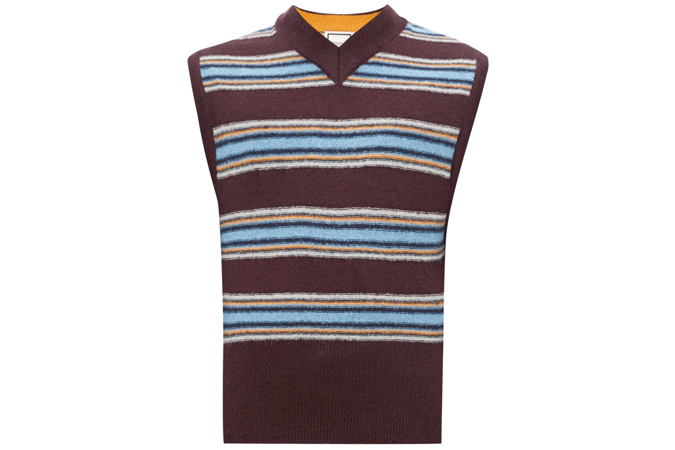 WOOYOUNGMI Stripe-intarsia sweater vest