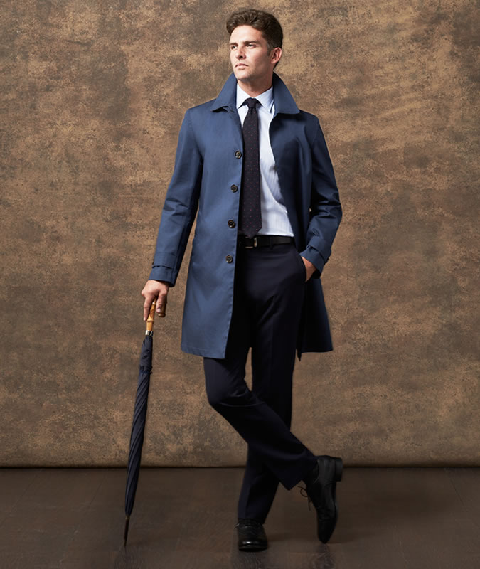 Men's Shirt & Tie With Mac/Trench Coat