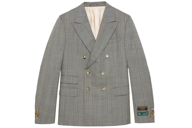 New Signoria check wool jacket with labels