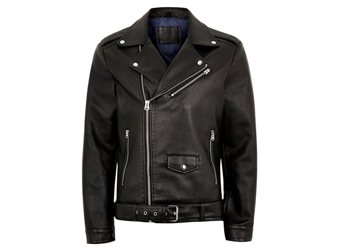 Faux Leather Oversized Biker Jacket