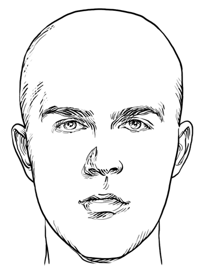 Oval Face Shape - Men