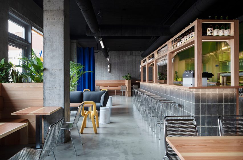 Yuzu burger restaurant by HAF Studio in Reykjavík