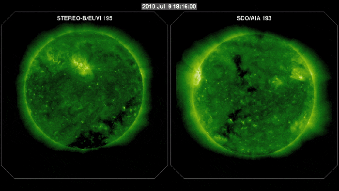 STEREO and SDO capture the same active region