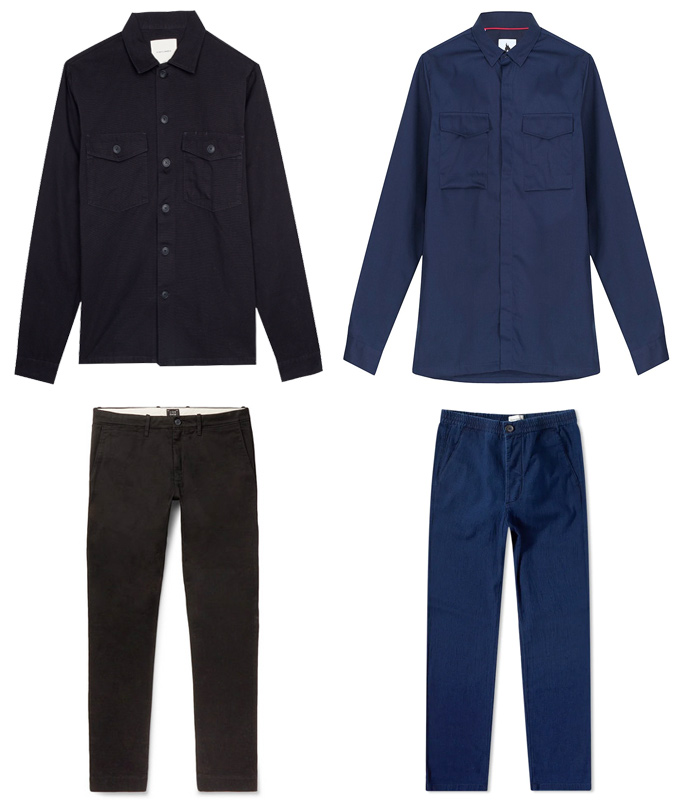 Work shirt and shirt trousers