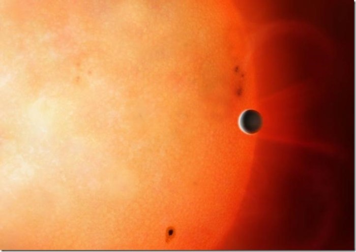 This is an artist's impression of a hot Jupiter orbiting close to a star. Credit: University of Warwick/Mark Garlick