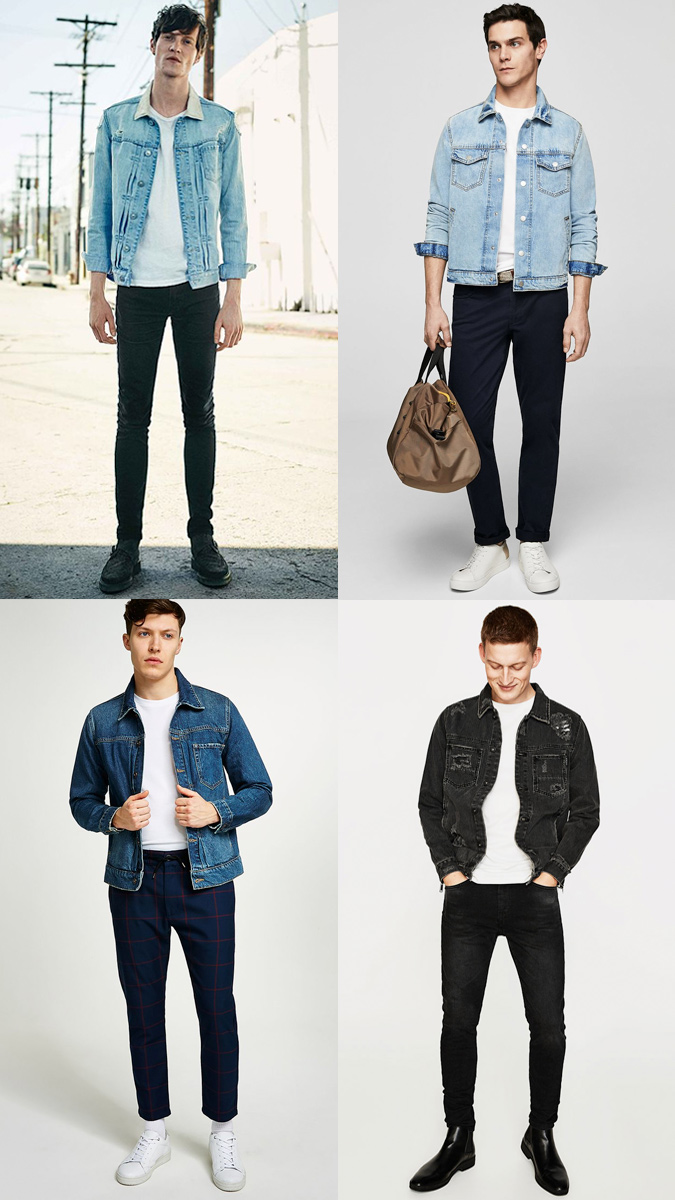 How To Wear A Denim Jacket With A White T-Shirt