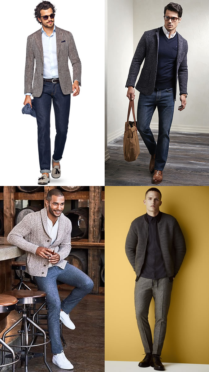 textured outfits for smart-casual dress codes
