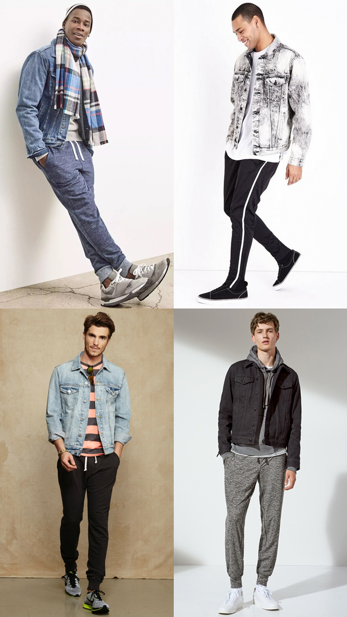How To Wear A Denim Jacket With Joggers