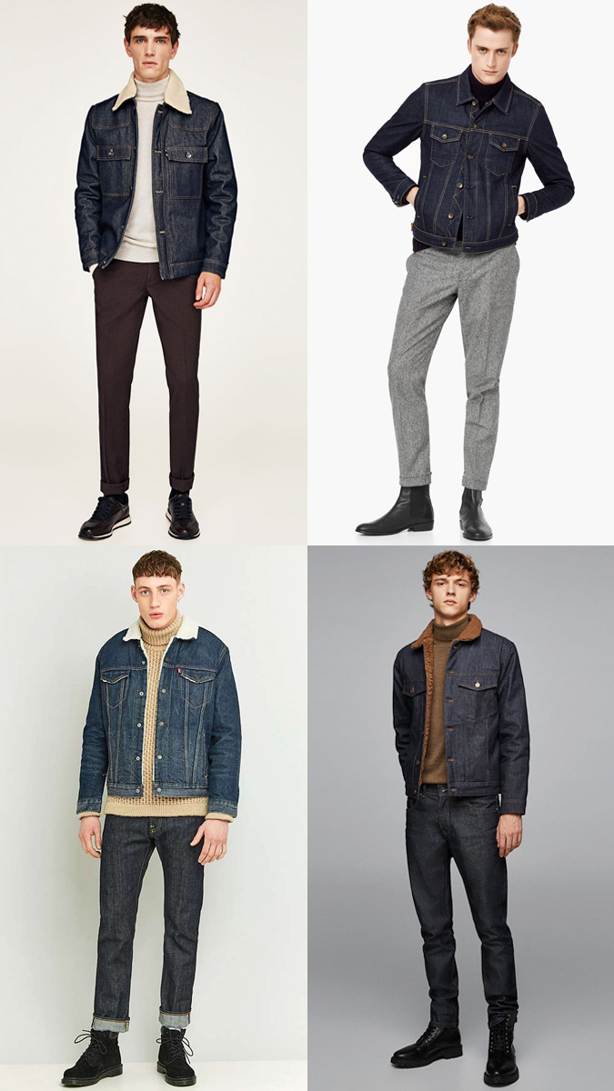 How To Wear A Denim Jacket With A Roll-Neck