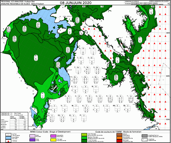 Hudson Bay stage of development week of 2020 June 8